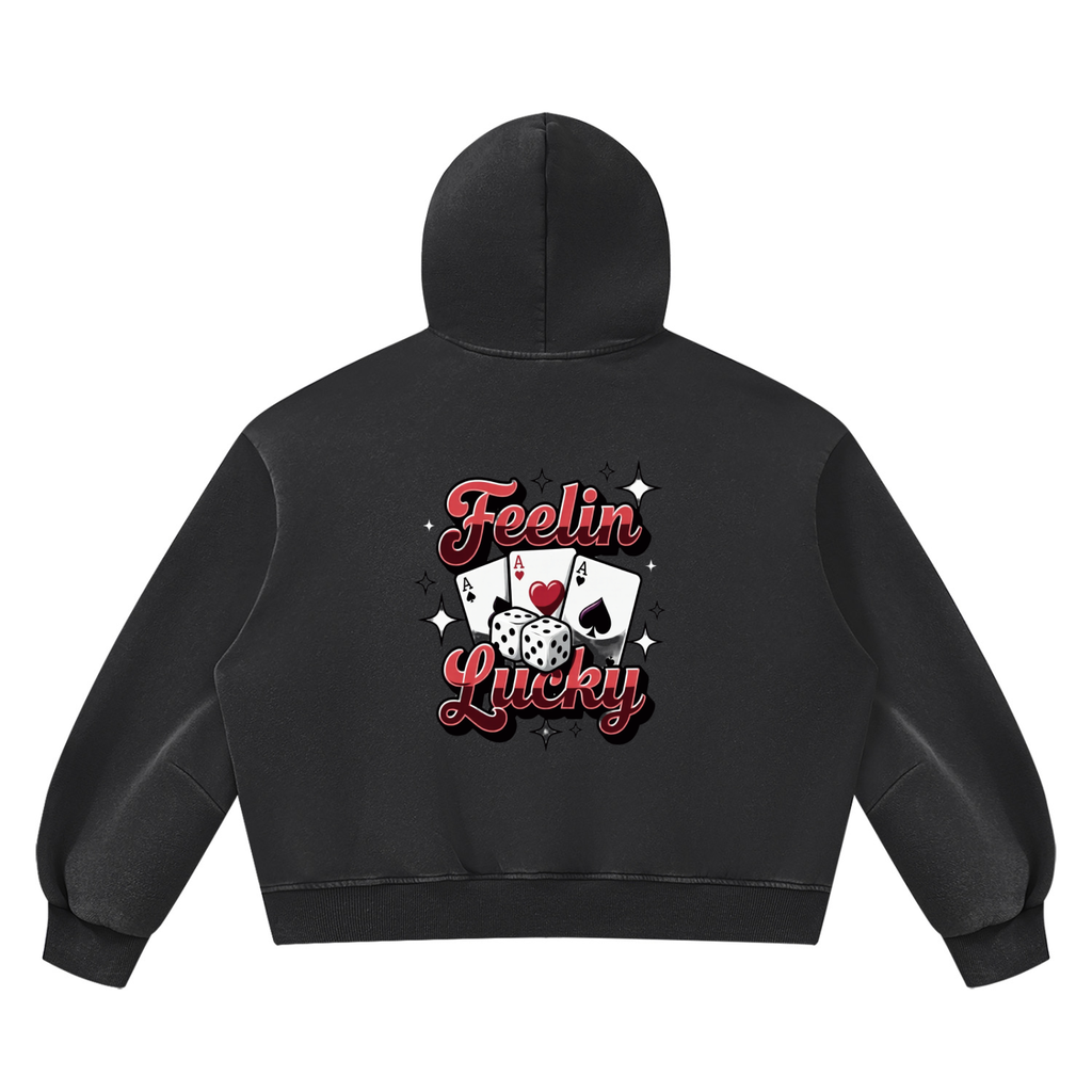Unisex Vintage Wash Boxy Fleece Hoodie