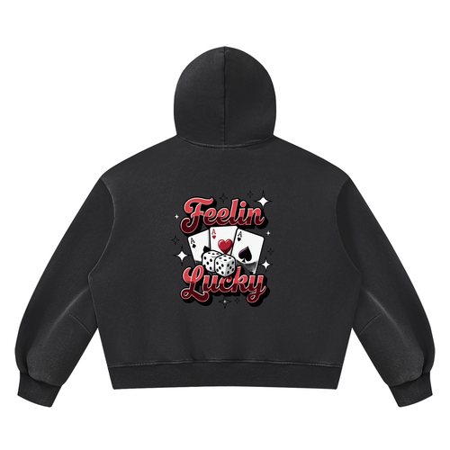 Unisex Vintage Wash Boxy Fleece Hoodie